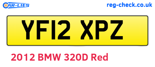YF12XPZ are the vehicle registration plates.
