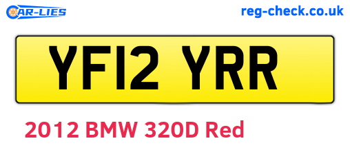 YF12YRR are the vehicle registration plates.