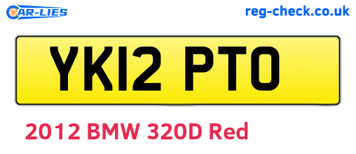 YK12PTO are the vehicle registration plates.