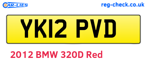 YK12PVD are the vehicle registration plates.