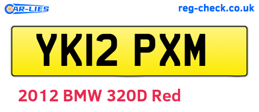 YK12PXM are the vehicle registration plates.