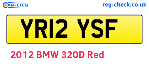 YR12YSF are the vehicle registration plates.