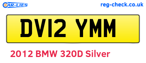 DV12YMM are the vehicle registration plates.