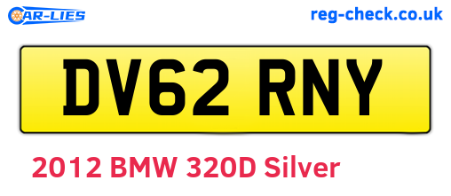 DV62RNY are the vehicle registration plates.