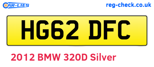 HG62DFC are the vehicle registration plates.
