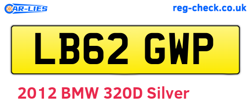 LB62GWP are the vehicle registration plates.