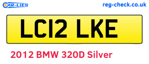 LC12LKE are the vehicle registration plates.