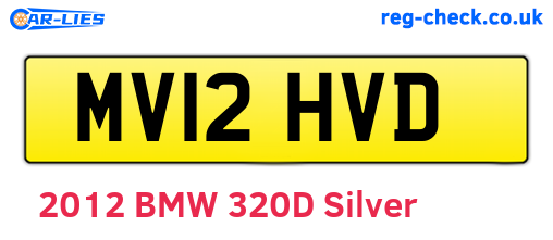 MV12HVD are the vehicle registration plates.