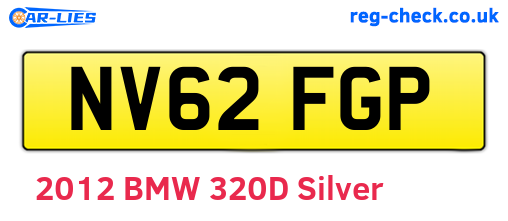 NV62FGP are the vehicle registration plates.