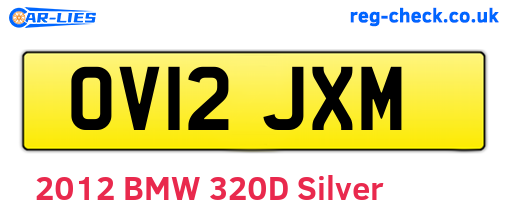 OV12JXM are the vehicle registration plates.