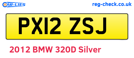 PX12ZSJ are the vehicle registration plates.