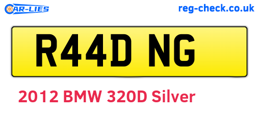 R44DNG are the vehicle registration plates.