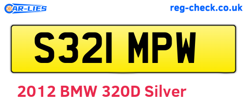 S321MPW are the vehicle registration plates.