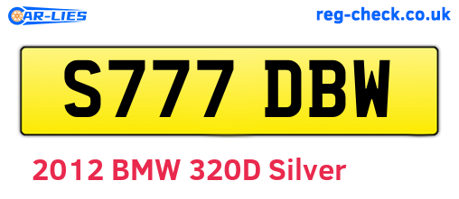 S777DBW are the vehicle registration plates.