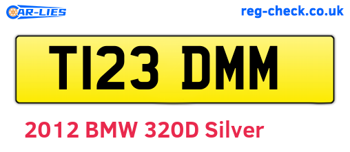 T123DMM are the vehicle registration plates.