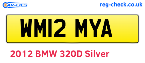 WM12MYA are the vehicle registration plates.