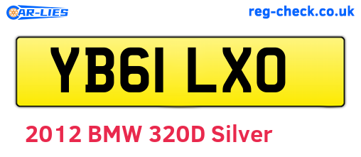 YB61LXO are the vehicle registration plates.
