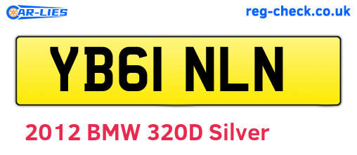 YB61NLN are the vehicle registration plates.