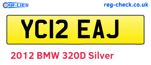 YC12EAJ are the vehicle registration plates.