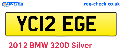 YC12EGE are the vehicle registration plates.