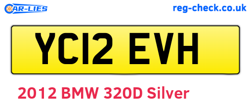 YC12EVH are the vehicle registration plates.