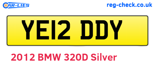YE12DDY are the vehicle registration plates.