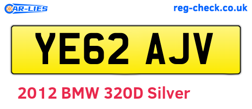 YE62AJV are the vehicle registration plates.
