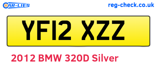 YF12XZZ are the vehicle registration plates.