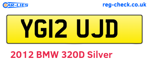 YG12UJD are the vehicle registration plates.