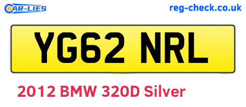 YG62NRL are the vehicle registration plates.