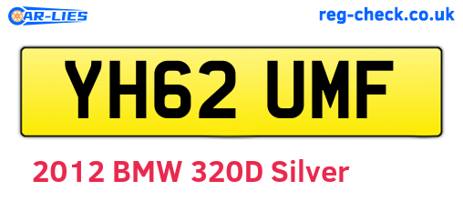 YH62UMF are the vehicle registration plates.