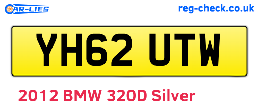 YH62UTW are the vehicle registration plates.