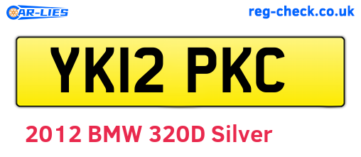 YK12PKC are the vehicle registration plates.