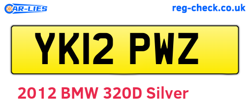 YK12PWZ are the vehicle registration plates.