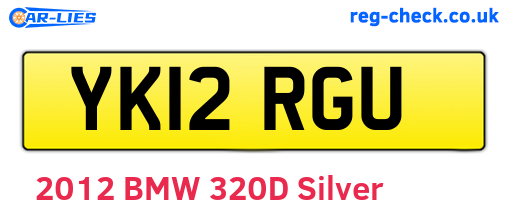 YK12RGU are the vehicle registration plates.