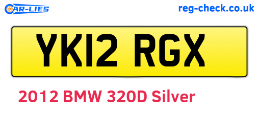 YK12RGX are the vehicle registration plates.