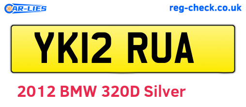 YK12RUA are the vehicle registration plates.
