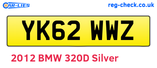 YK62WWZ are the vehicle registration plates.