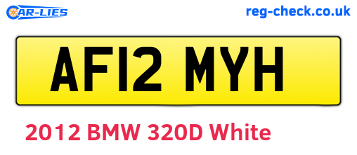 AF12MYH are the vehicle registration plates.