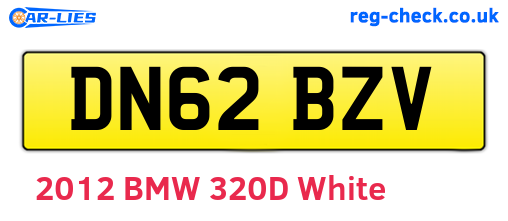DN62BZV are the vehicle registration plates.