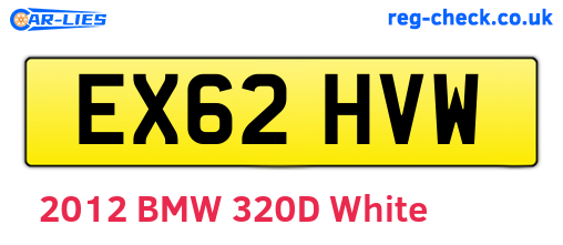 EX62HVW are the vehicle registration plates.