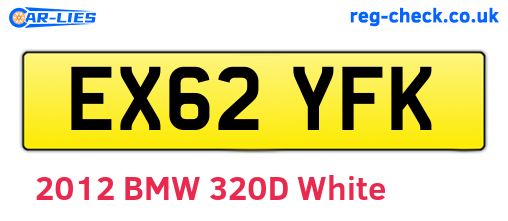 EX62YFK are the vehicle registration plates.