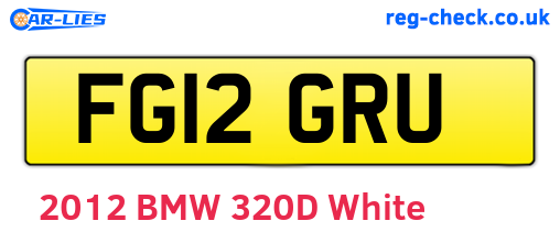 FG12GRU are the vehicle registration plates.