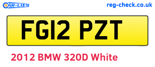 FG12PZT are the vehicle registration plates.
