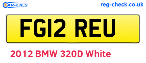FG12REU are the vehicle registration plates.