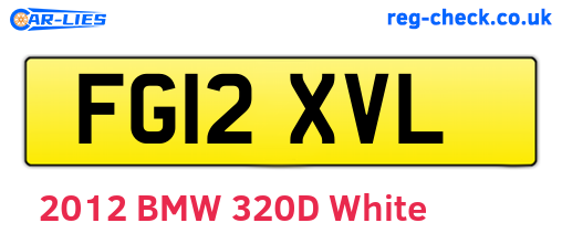 FG12XVL are the vehicle registration plates.