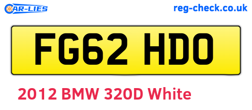 FG62HDO are the vehicle registration plates.