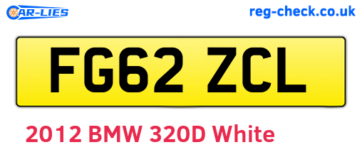 FG62ZCL are the vehicle registration plates.