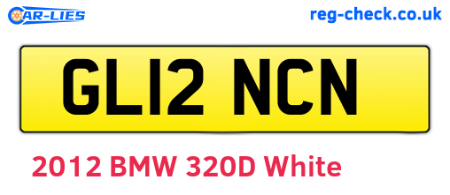 GL12NCN are the vehicle registration plates.