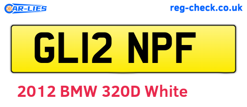 GL12NPF are the vehicle registration plates.